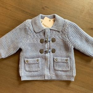 New Mayoral Baby Boy Minky Lined Sweater Coat
